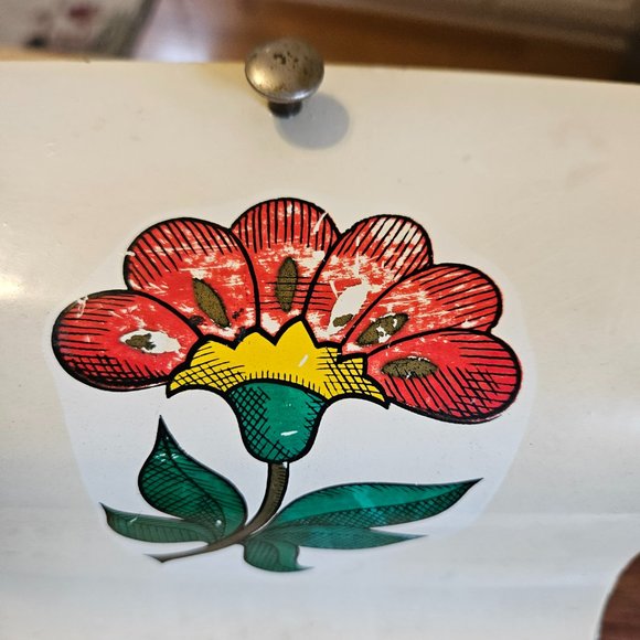 vintage metal recipe box countertop or wall mounted from 1950s - Picture 5 of 9